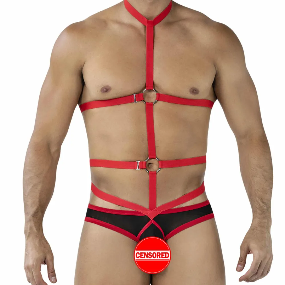 CUT4MEN Tenues Sexy|Harnais-Harnais Daring R4VAGE Noir - Rouge