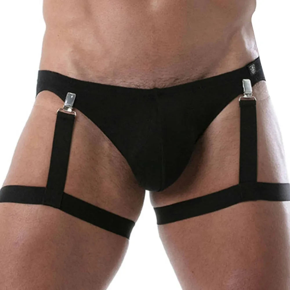 TOF Paris Accessoires Sexy-Harnais de Cuisse Circuit Noir (pour une jambe)