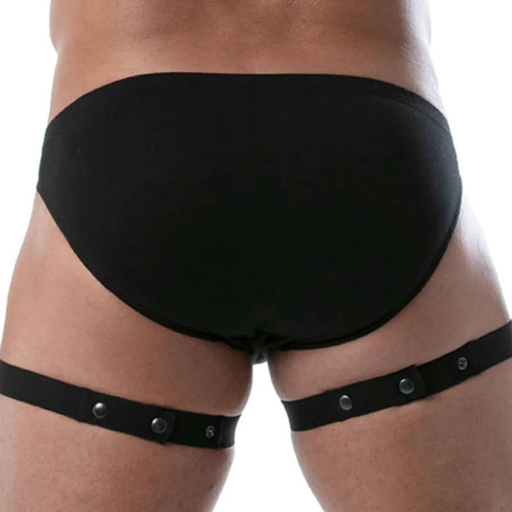 TOF Paris Accessoires Sexy-Harnais de Cuisse Circuit Noir (pour une jambe)