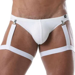 TOF Paris Accessoires Sexy-Harnais de Cuisse Circuit Blanc (pour une jambe)