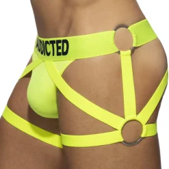 AD Fetish Accessoires Sexy-Harnais de Cuisse Neon Jaune Fluo