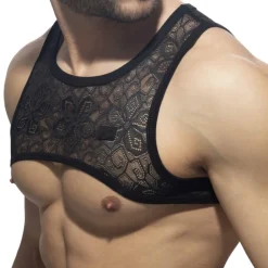 Addicted Harnais-Harnais Dentelle Florale Noir
