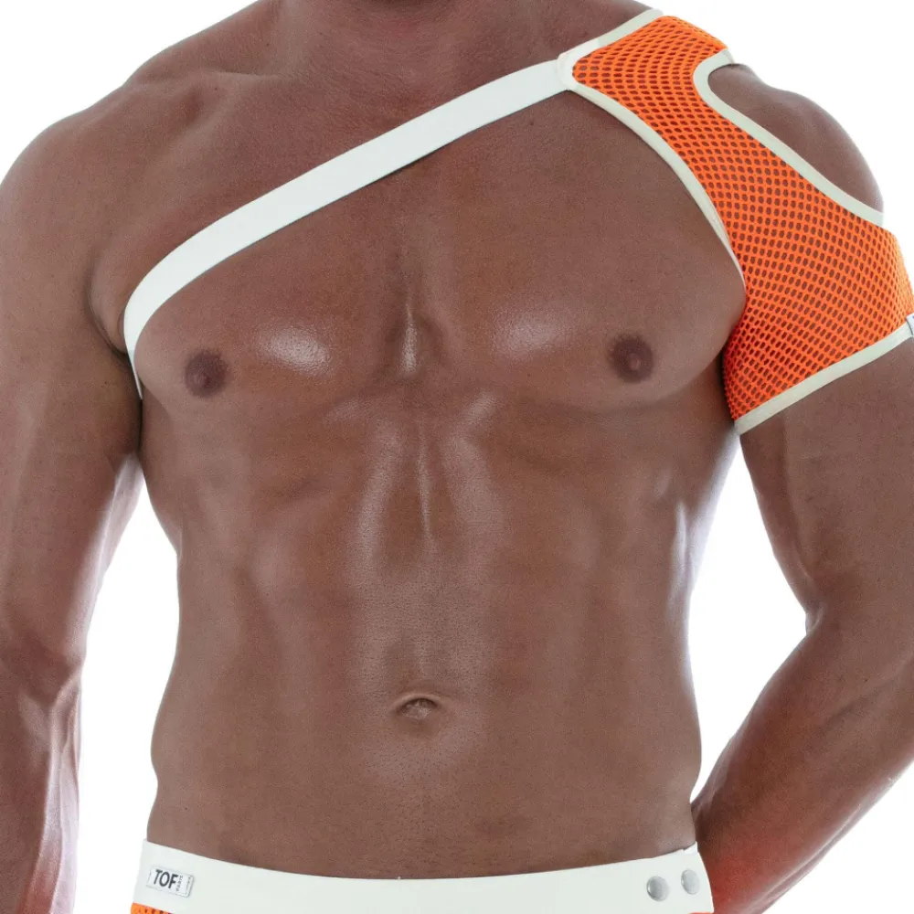 TOF Paris Harnais-Harnais d'Epaule Neon Mesh Orange Fluo