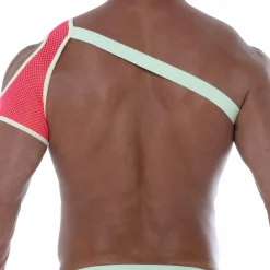 TOF Paris Harnais-Harnais d'Epaule Neon Mesh Rose Fluo