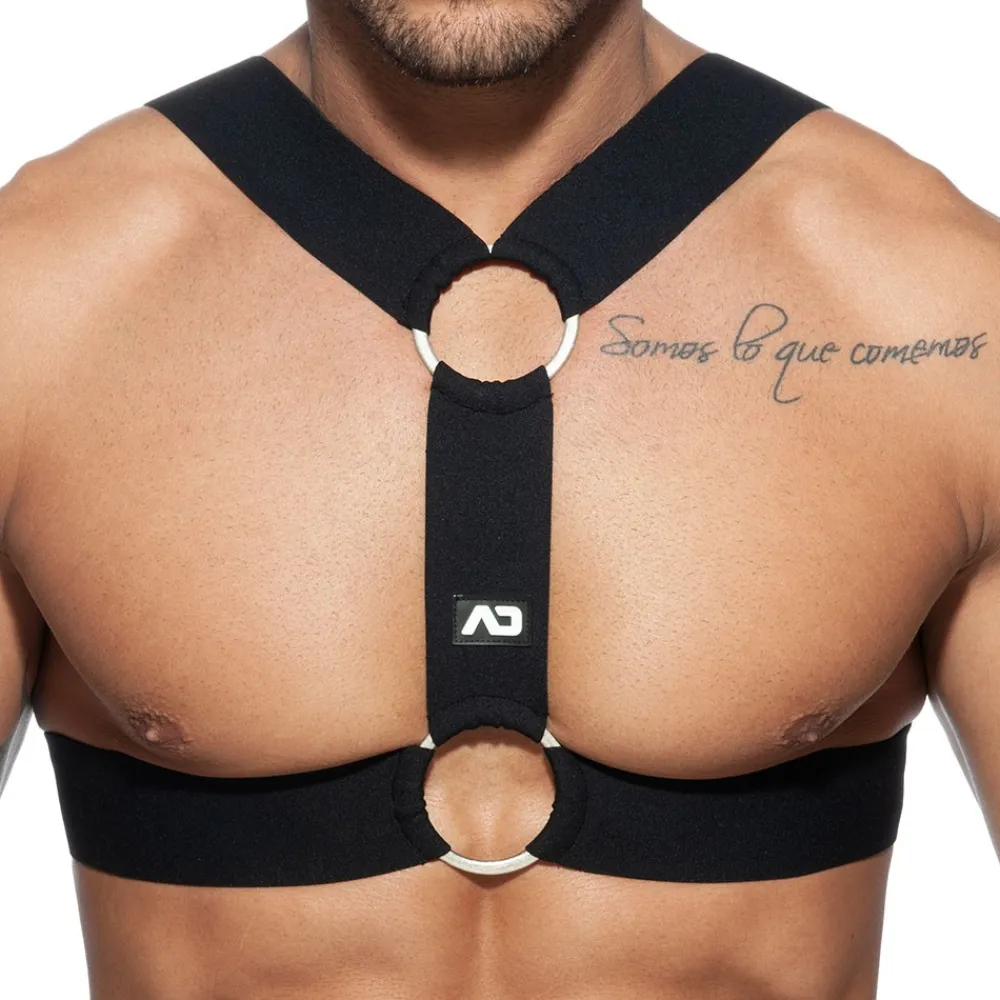 AD Fetish Harnais-Harnais Double Ring Noir