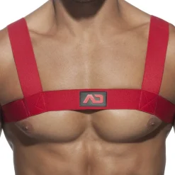 AD Fetish Harnais-Harnais Elastic Basic Rouge