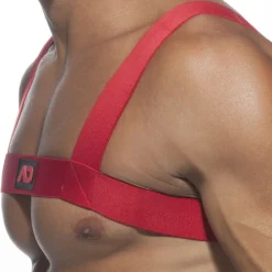 AD Fetish Harnais-Harnais Elastic Basic Rouge