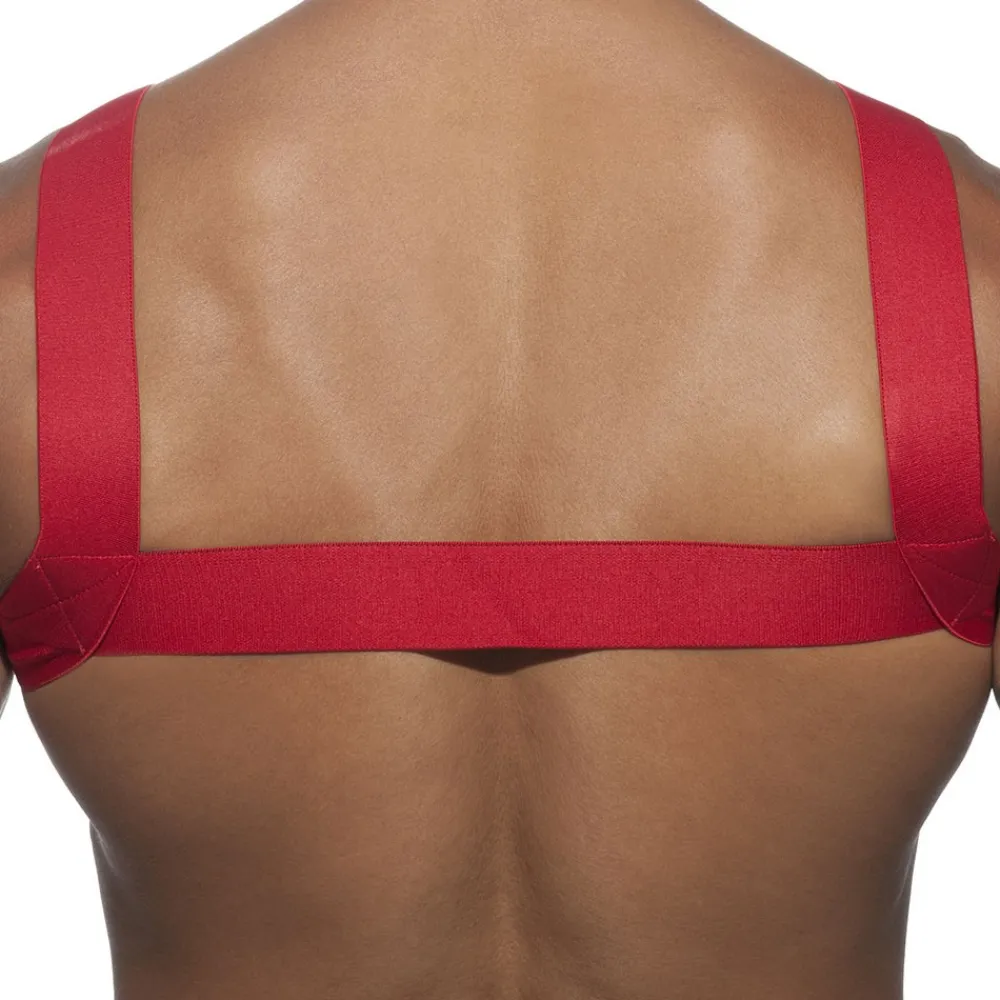 AD Fetish Harnais-Harnais Elastic Basic Rouge