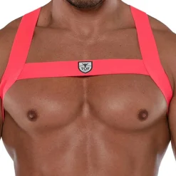 TOF Paris Harnais-Harnais Elastique Fetish Rose Fluo