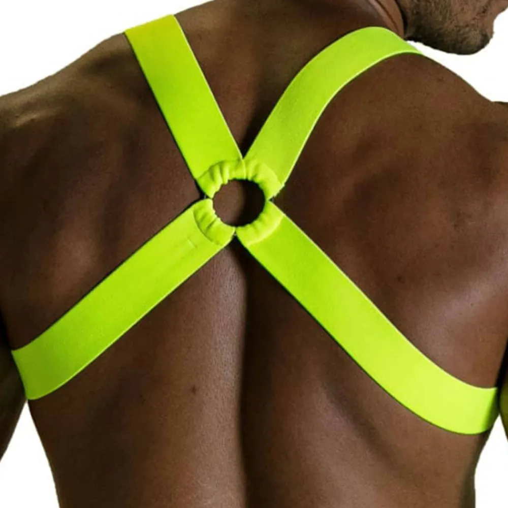 TOF Paris Harnais-Harnais Elastique Fetish Jaune Fluo