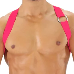 TOF Paris Harnais-Harnais Elastique Party Boy Rose Fluo