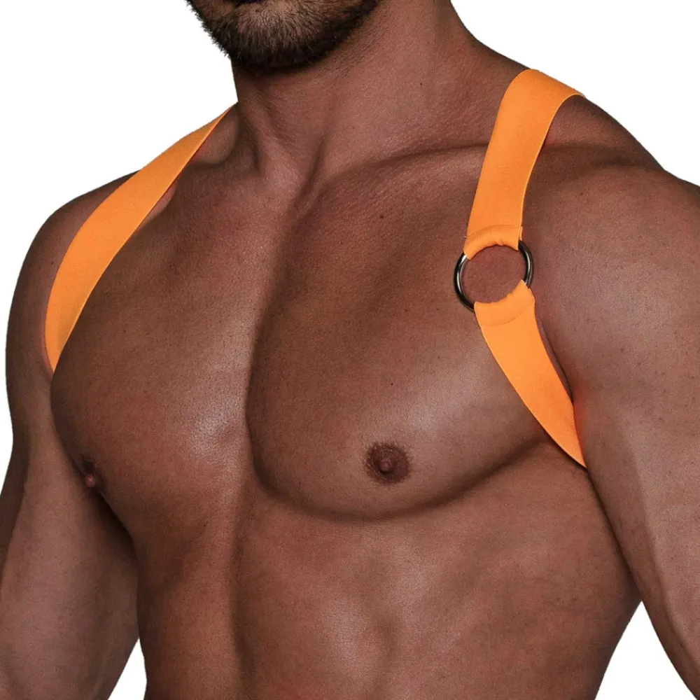 TOF Paris Harnais-Harnais Elastique Party Boy Orange Fluo