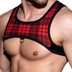 AD Fetish Harnais-Harnais Laddie Ring Rouge