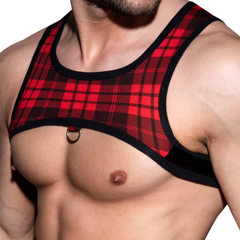 AD Fetish Harnais-Harnais Laddie Ring Rouge