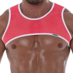 TOF Paris Harnais-Harnais Neon Mesh Rose Fluo