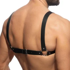 AD Fetish Harnais-Harnais X en Cuir Noir