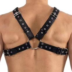 Lookme Harnais-Harnais X Simili Cuir Noir