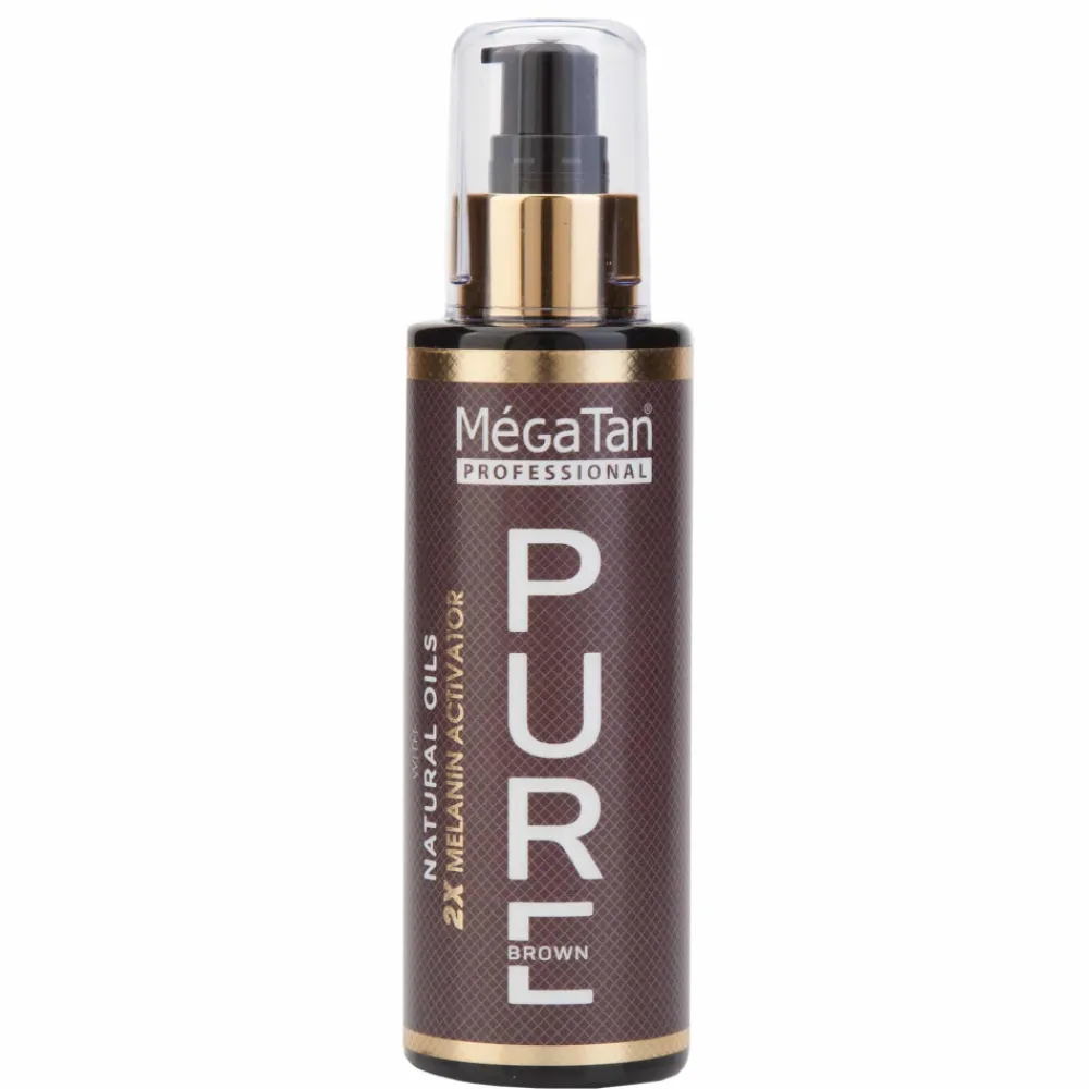 MégaTan Solaire|Plage-Huile de Bronzage Naturelle Sèche Pure - 140 ml