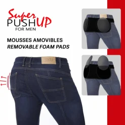 SKU Jeans Fesses Rondes|Fesses Rondes-Jeans Original Super Push-Up Marine