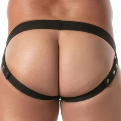 TOF Paris Jockstraps-Jock Strap à Boutons-Pression Vinyl Noir