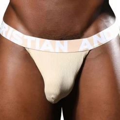 Andrew Christian Jockstraps|Poche Ergonomique-Jock Strap Almost Naked Essential Rib Sable