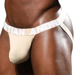 Andrew Christian Jockstraps|Poche Ergonomique-Jock Strap Almost Naked Essential Rib Sable