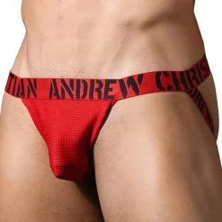 Andrew Christian Jockstraps|Poche Ergonomique-Jock Strap Almost Naked Ultra Soft Rouge