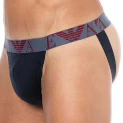 Emporio Armani Jockstraps-Jock Strap Bold Monogram Coton Marine - Rhubarbe