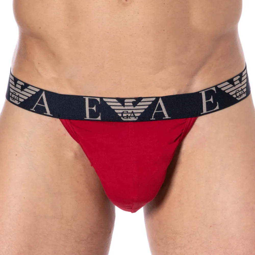Emporio Armani Jockstraps-Jock Strap Bold Monogram Coton Rouge