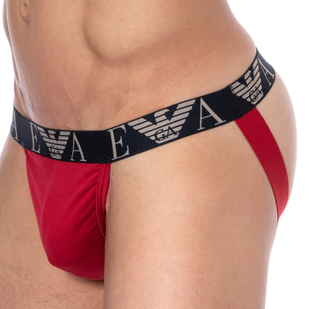 Emporio Armani Jockstraps-Jock Strap Bold Monogram Coton Rouge