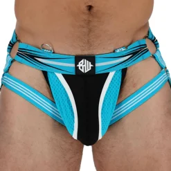 Breedwell Jockstraps-Jock Strap Circuit Breaker Bleu Turquoise - Noir