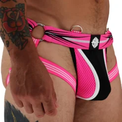 Breedwell Jockstraps-Jock Strap Circuit Breaker Rose Fluo - Noir