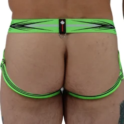 Breedwell Jockstraps-Jock Strap Circuit Breaker Vert Fluo - Noir