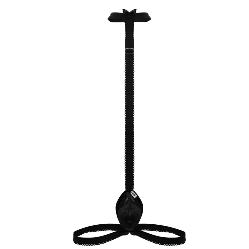 CandyMan Tenues Sexy|Accessoires Sexy-Jock Strap Cravate Noir