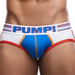 Pump! Jockstraps-Jock Strap E-Racer Velocity Bleu Electrique - Blanc