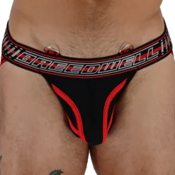 Breedwell Jockstraps-Jock Strap Gymnetixxx Noir - Rouge
