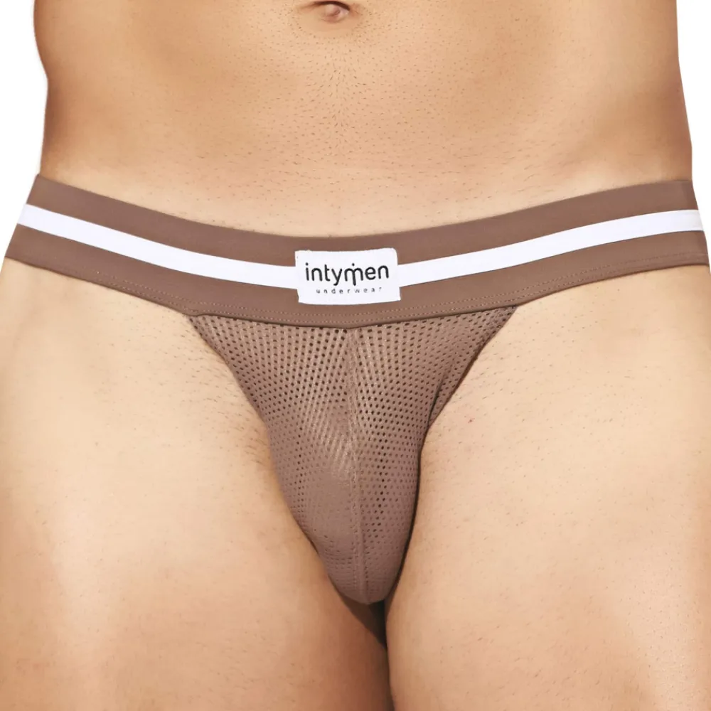 Intymen Jockstraps-Jock Strap Hard Mesh Café