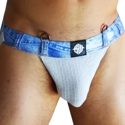 Breedwell Jockstraps-Jock Strap Loaded Denim Blanc