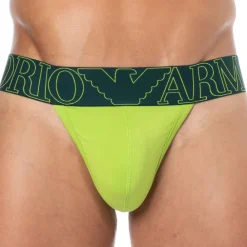Emporio Armani Jockstraps-Jock Strap Megalogo Coton Citron Vert