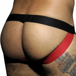 AD Fetish Jockstraps-Jock Strap Mesh Fetish Noir - Rouge