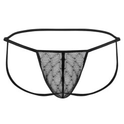 CandyMan Jockstraps-Jock Strap Micro Dentelle Noir