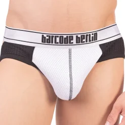 Barcode Jockstraps-Jock Strap Nils Mesh Blanc - Noir