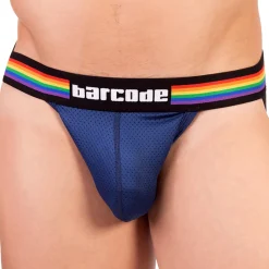 Barcode Jockstraps-Jock Strap Pride Mesh Marine