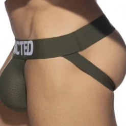 Addicted Sous-Vêtements Push Up|Push Up-Jock Strap Push Up Mesh Kaki