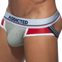 Addicted Sous-Vêtements Push Up|Push Up-Jock Strap Push Up Sport Gris