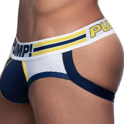 Pump! Jockstraps-Jock Strap Sportboy Recharge Bleu Marine - Blanc