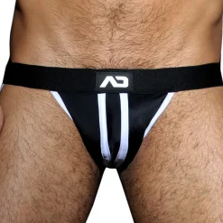 AD Fetish Jockstraps-Jock Strap Stripe Fetish Noir - Blanc