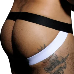 AD Fetish Jockstraps-Jock Strap Stripe Fetish Noir - Blanc