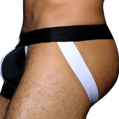 AD Fetish Jockstraps-Jock Strap Stripe Fetish Noir - Blanc