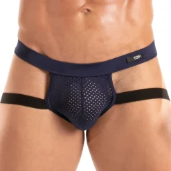 TOF Paris Jockstraps|Sous-Vêtements Sport-Jock Strap Tentation Microfibre Marine